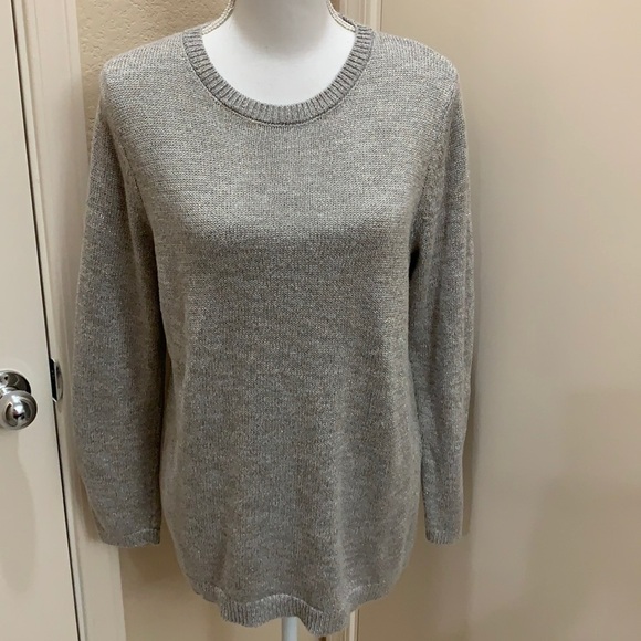 J.Jill grey sweater with silver foil - Picture 1 of 7